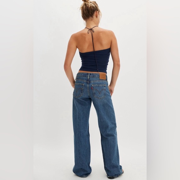 Free People featured Levi’s Low Pro Jeans in Railroad Pinstripe - Picture 1 of 11